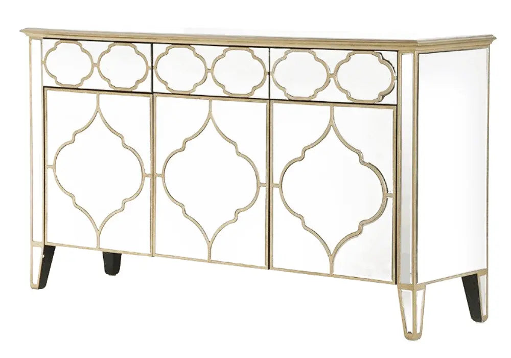 Buffet miroir doré vénitien pour salle à manger | Zevo