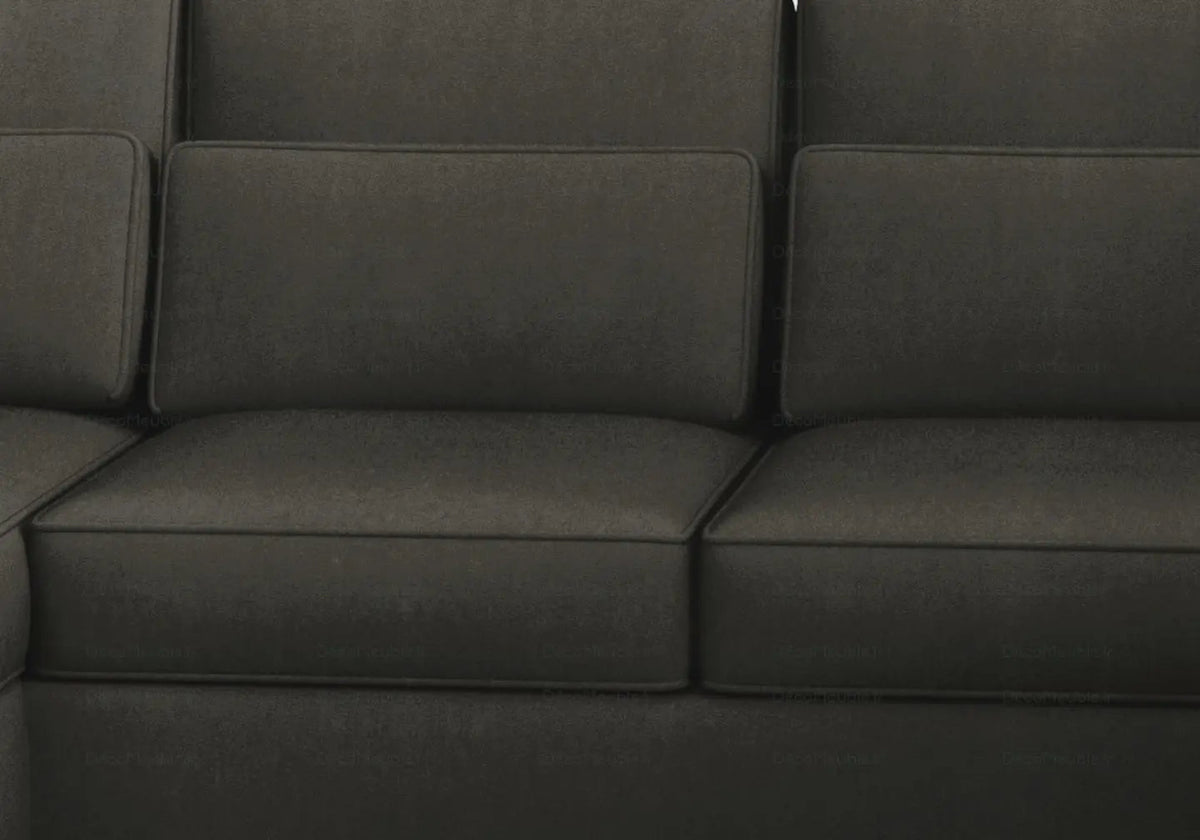 Canapé d'angle u modulable en anthracite | Kroma