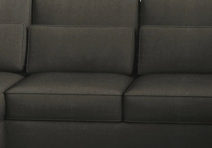 Canapé d'angle u modulable en anthracite | Kroma