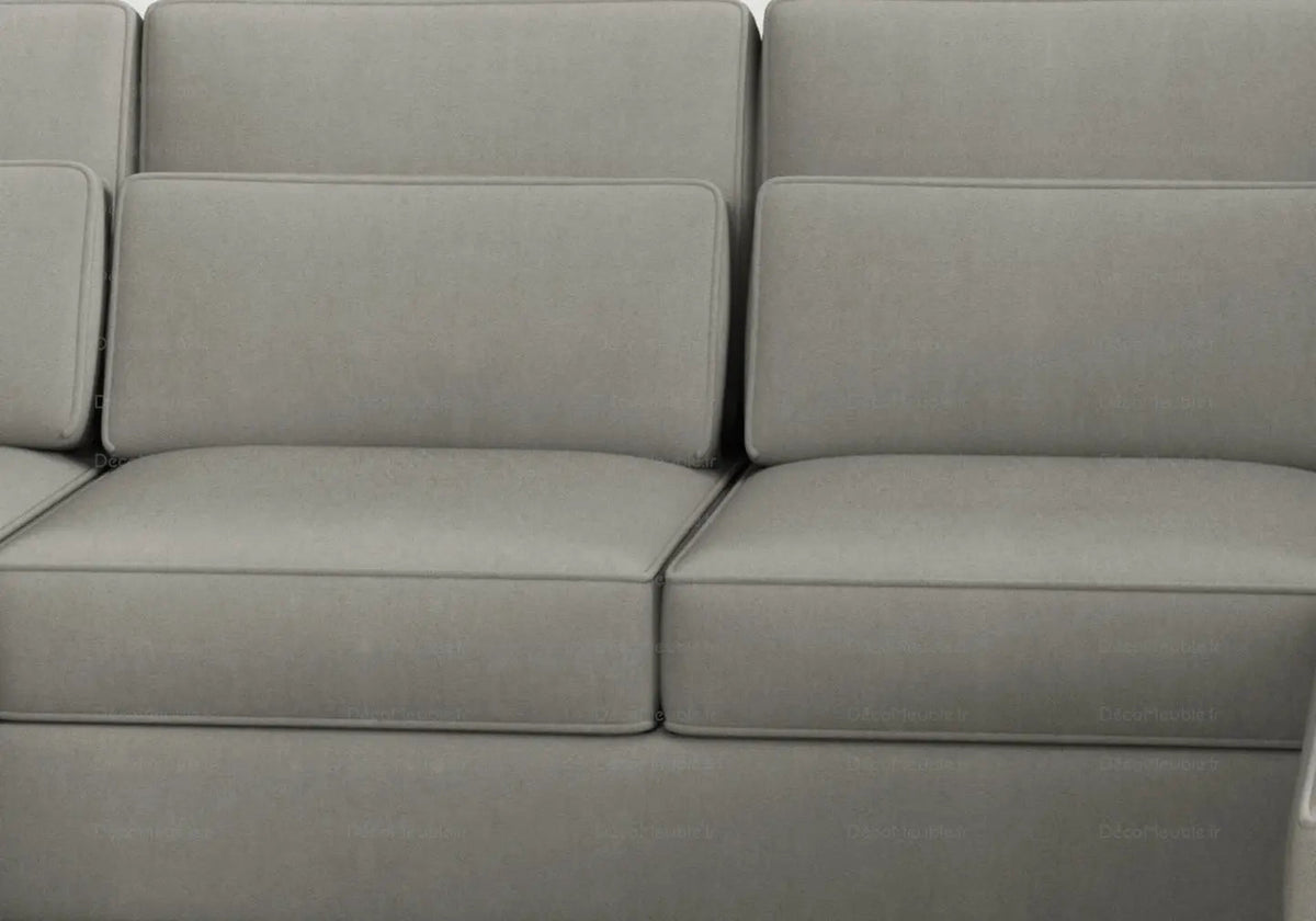 Canapé d'angle en u modulable en gris | Kroma