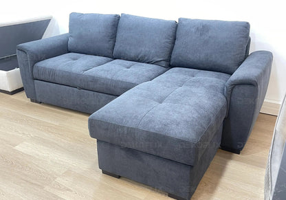 Canapé d'angle convertible anthracite tissu | Zylo