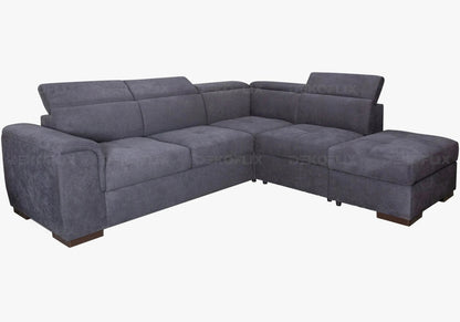 Canapé d'angle convertible tissu anthracite | Kova