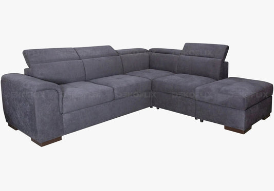 Canapé d'angle convertible tissu anthracite | Kova