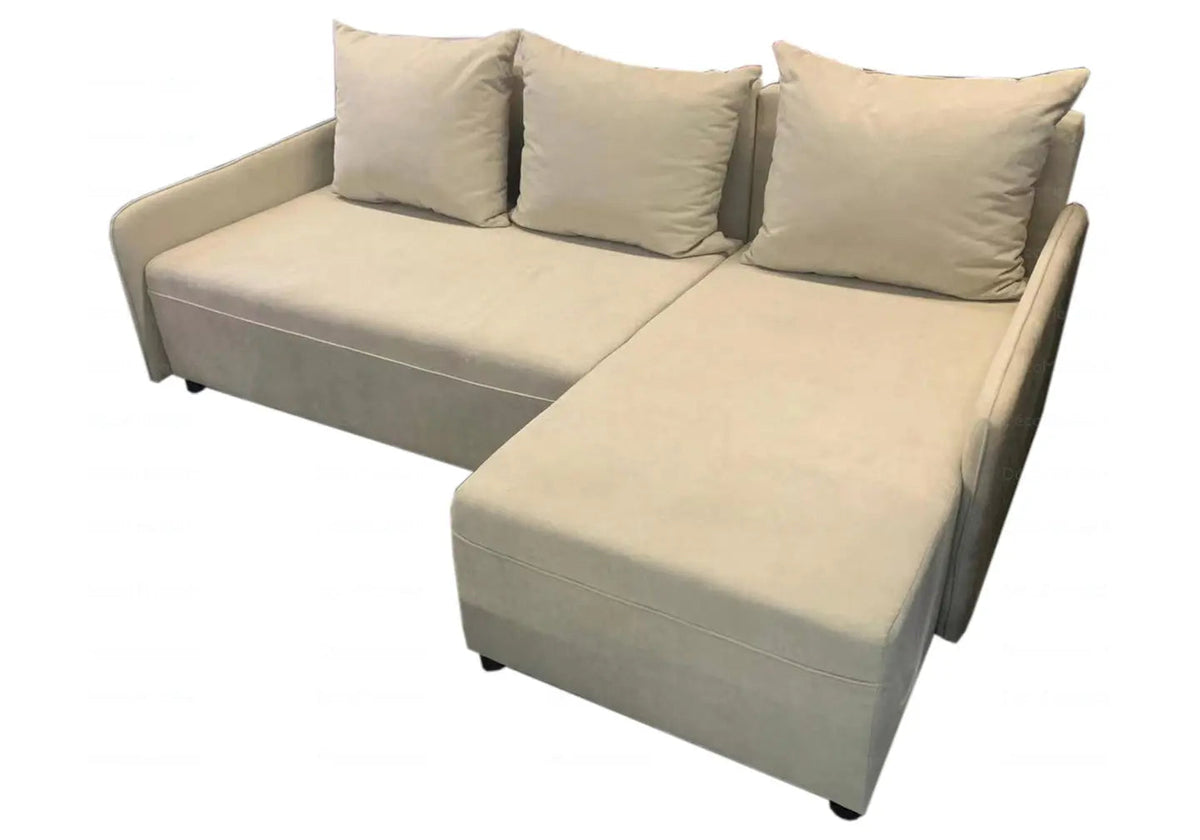 Canapé d'angle convertible bleu pour petit espace | Kibo