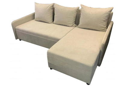 Canapé d'angle convertible bleu pour petit espace | Kibo