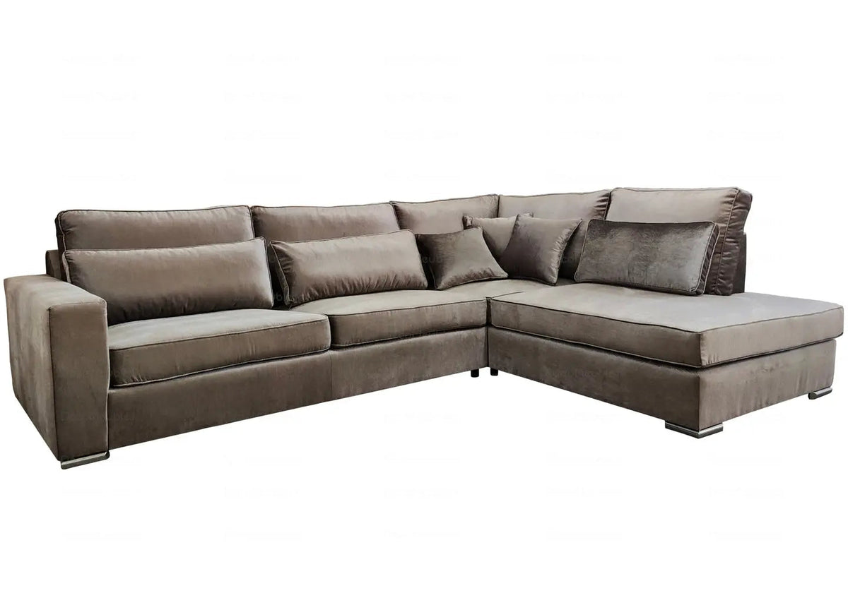 Canapé d'angle modulable tissu mara moka | Kroma