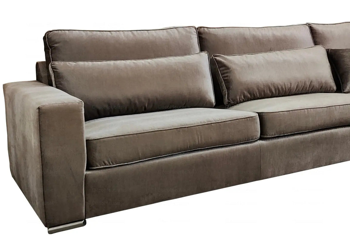 Canapé d'angle modulable tissu mara moka | Kroma