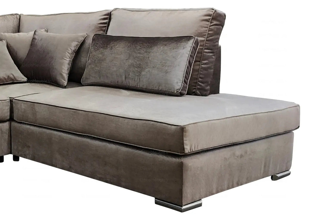Canapé d'angle modulable tissu mara moka | Kroma