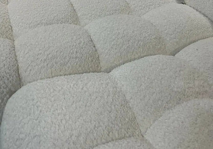 Canapé d'angle moderne convertible boucle blanc | Nexa