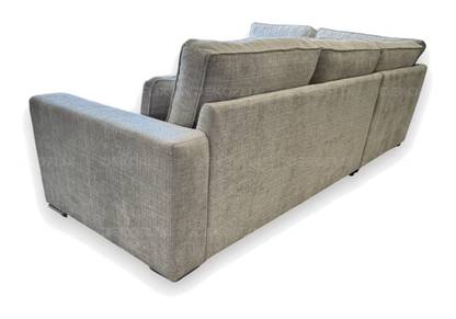 Grand canapé d'angle moderne tissu light gris | Kova