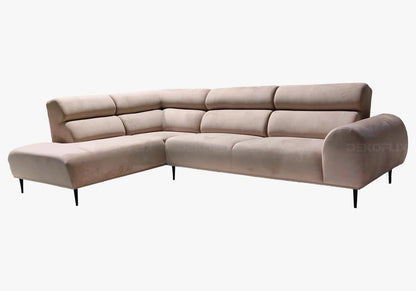 Canapé d'angle moderne en beige 285x200 cm | Orivo