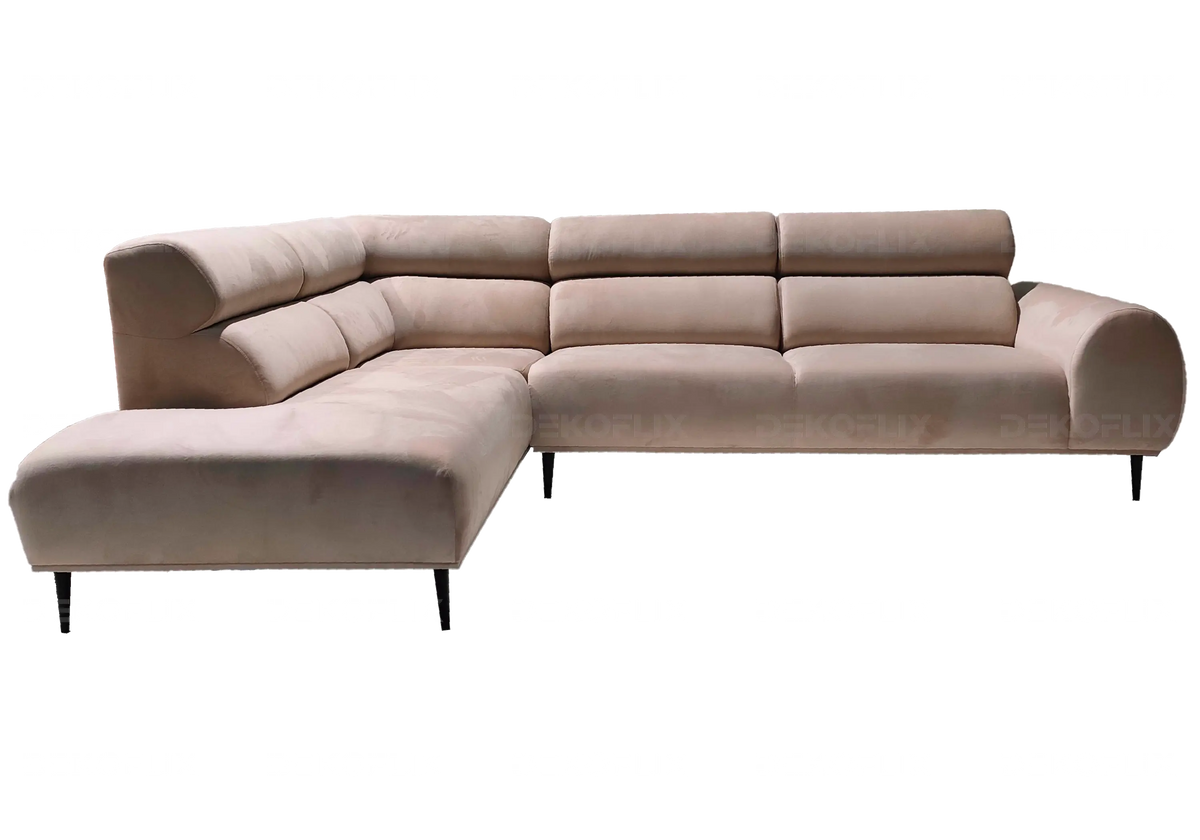 Canapé d'angle moderne en beige 285x200 cm | Orivo