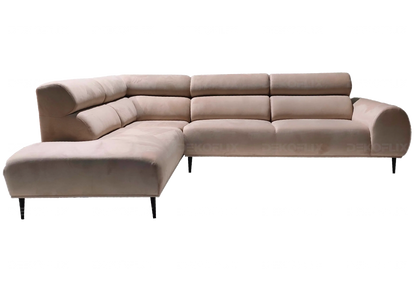 Canapé d'angle moderne en beige 285x200 cm | Orivo