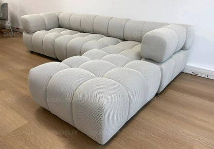 Canapé d'angle modulable tissu beige 285 cm | Zuvo