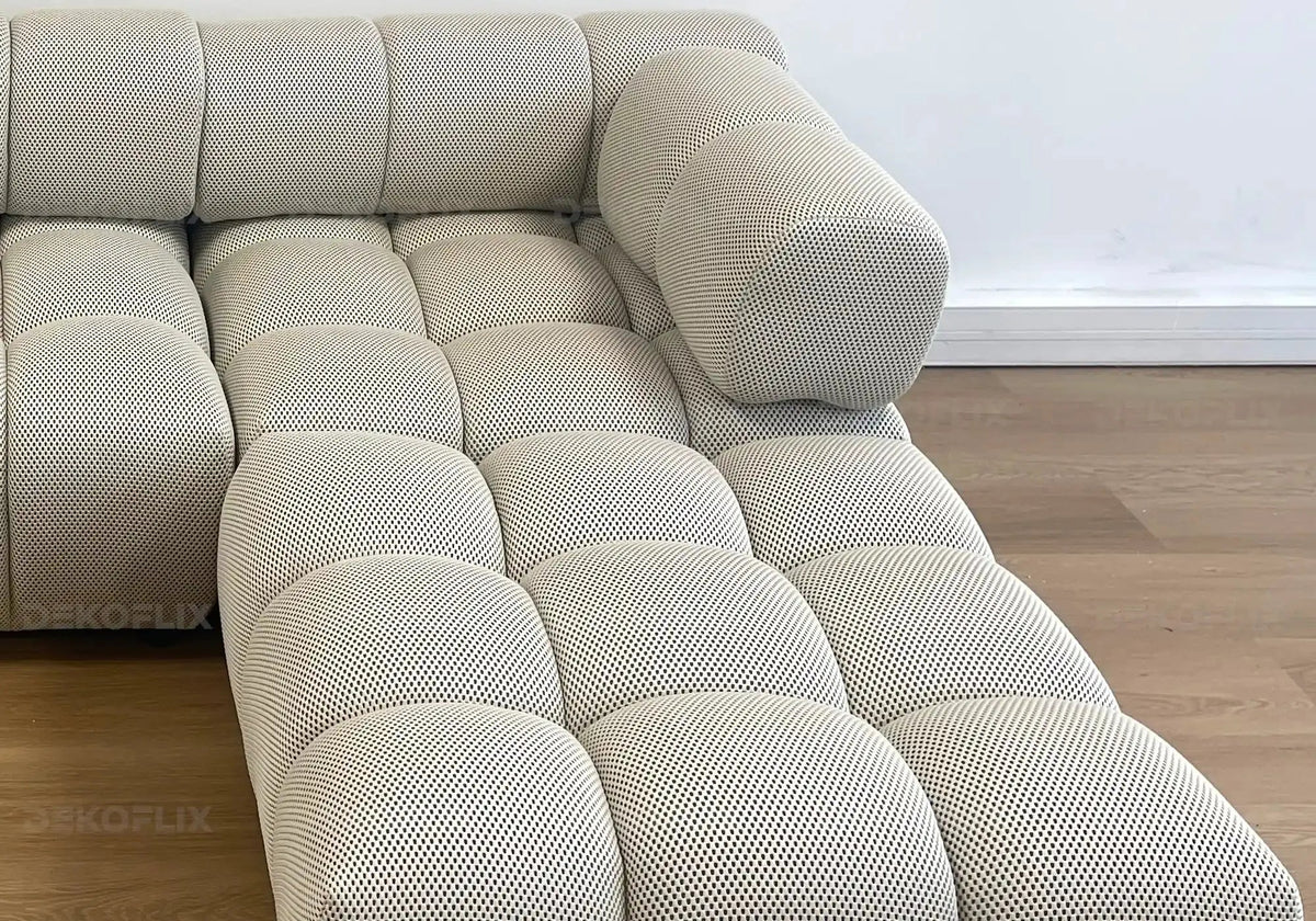 Canapé d'angle modulable tissu beige 285 cm | Zuvo