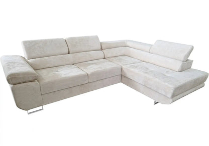 Canapé d'angle convertible moderne tissu doudou | Aven