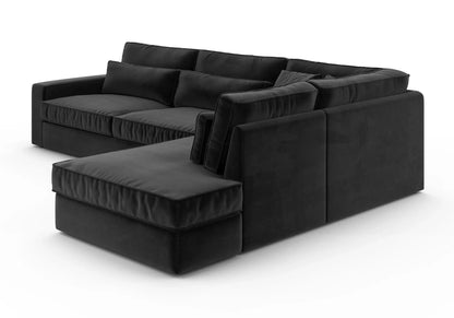 Canapé d'angle confortable en anthracite | Zylo