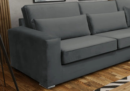 Canapé d'angle modulable en anthracite | Kroma