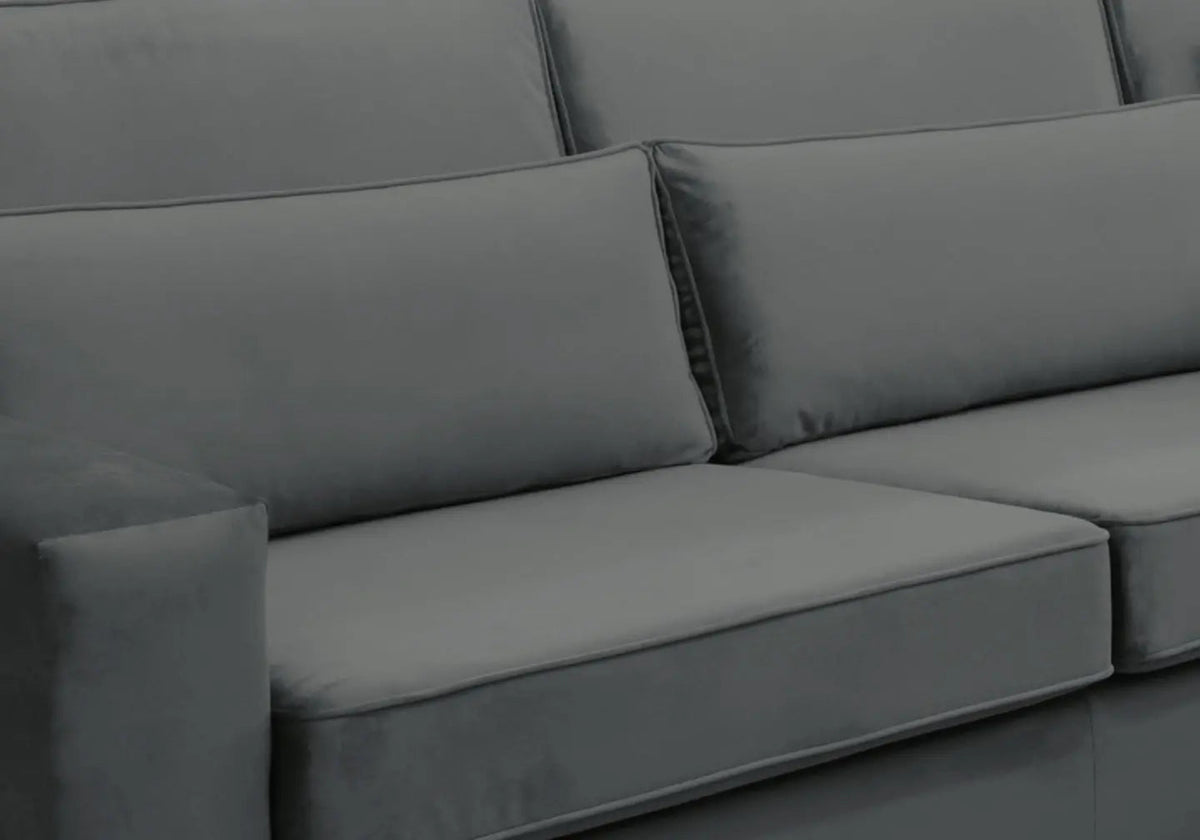 Canapé d'angle modulable en anthracite | Kroma