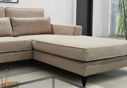 Canapé d'angle en beige pour salon moderne | Zyra