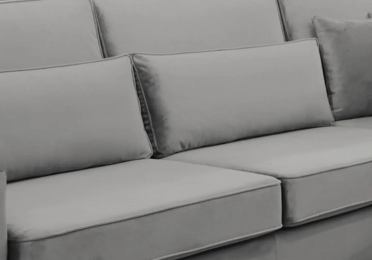 Canapé d'angle modulable en gris pour salon | Kroma