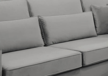 Canapé d'angle modulable en gris pour salon | Kroma