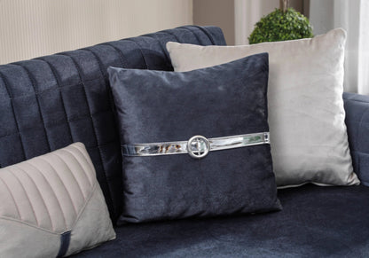 ensemble canapes 321 anthracite lit coffre atlas - Vue 4 - KOORIS