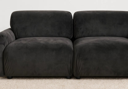 Canapé d'angle contemporain en anthracite | Evo