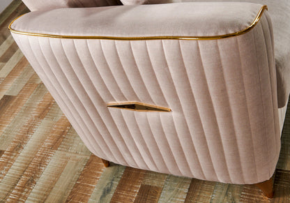 ensemble canapes 321 beige lit coffre zebra - Vue 3 - KOORIS