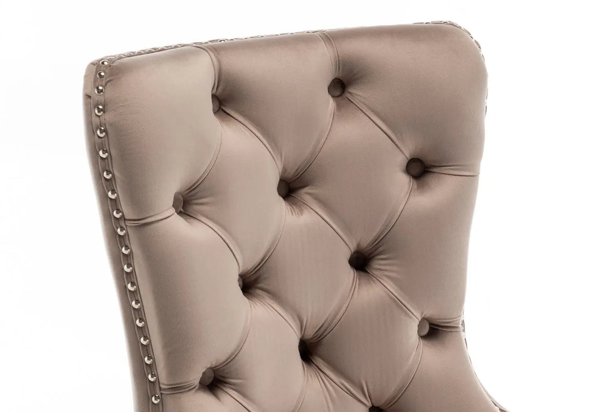 Lot de 2 chaises en moka avec poignée | Vexta
