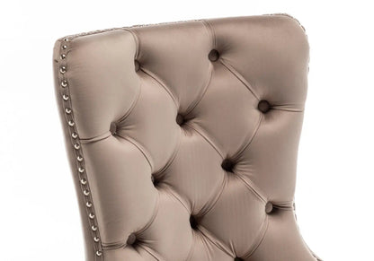 Lot de 2 chaises en moka avec poignée | Vexta