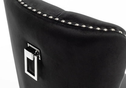 Lot de 2 chaises en noir capitonnées | Vexta