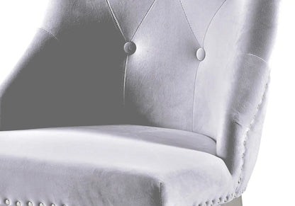 Lot de 4 chaises capitonnées en gris | Kalyx