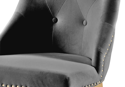 Lot de 4 chaises cloutées en anthracite | Kalyx