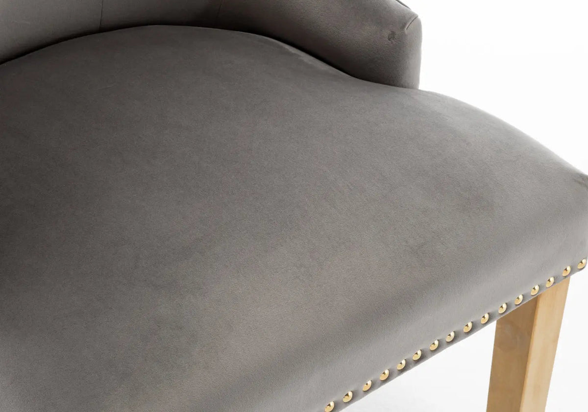 Lot de 2 chaises capitonnées en anthracite | Nuvio