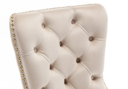 Lot de 2 chaises en beige capitonnées | Vexta