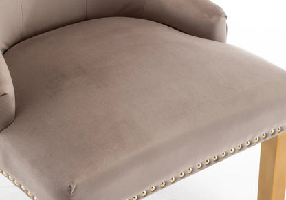 Lot de 2 chaises capitonnées en moka | Nuvio