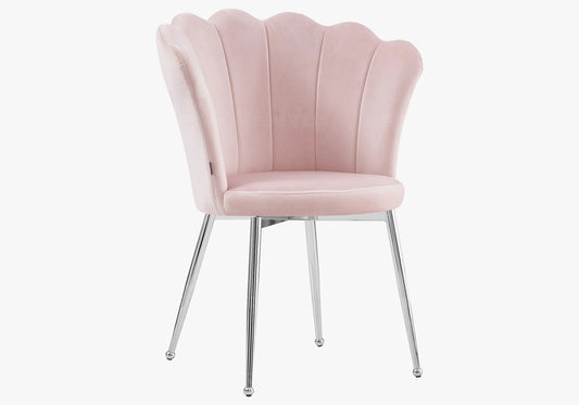Lot de 2 chaises coquillage en rose | Veltra