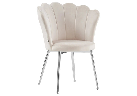 Lot de 2 chaises coquillage en beige | Veltra