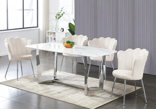 Lot de 2 chaises coquillage en beige | Veltra