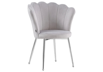 Lot de 2 chaises coquillage en gris | Veltra
