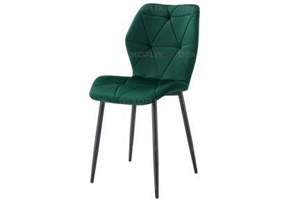 Lot de 4 chaises coquillage en vert sapin | Zyra