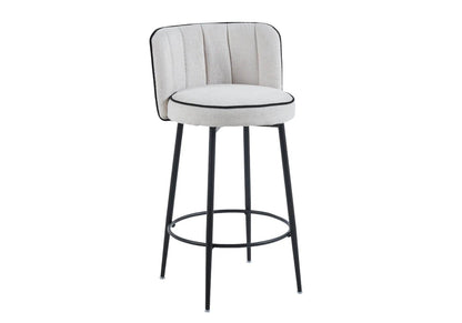 Lot de 2 chaises hautes de bar tissu écru | Veltra