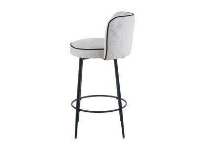 Lot de 2 chaises hautes de bar tissu écru | Veltra