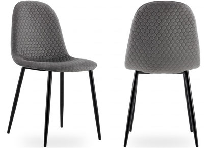 Lot de 6 chaises scandinaves en anthracite | Sixo