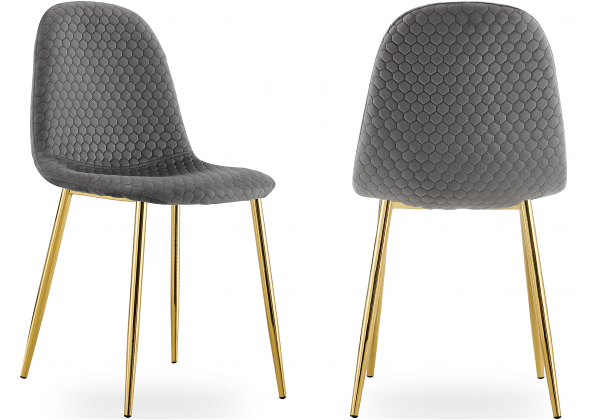 Lot de 6 chaises scandinaves en anthracite | Sixo