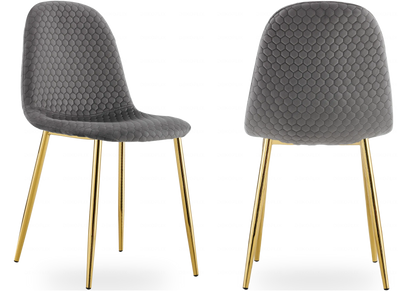 Lot de 6 chaises scandinaves en anthracite | Sixo