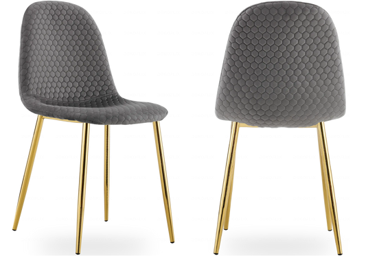 Lot de 6 chaises scandinaves en anthracite | Sixo