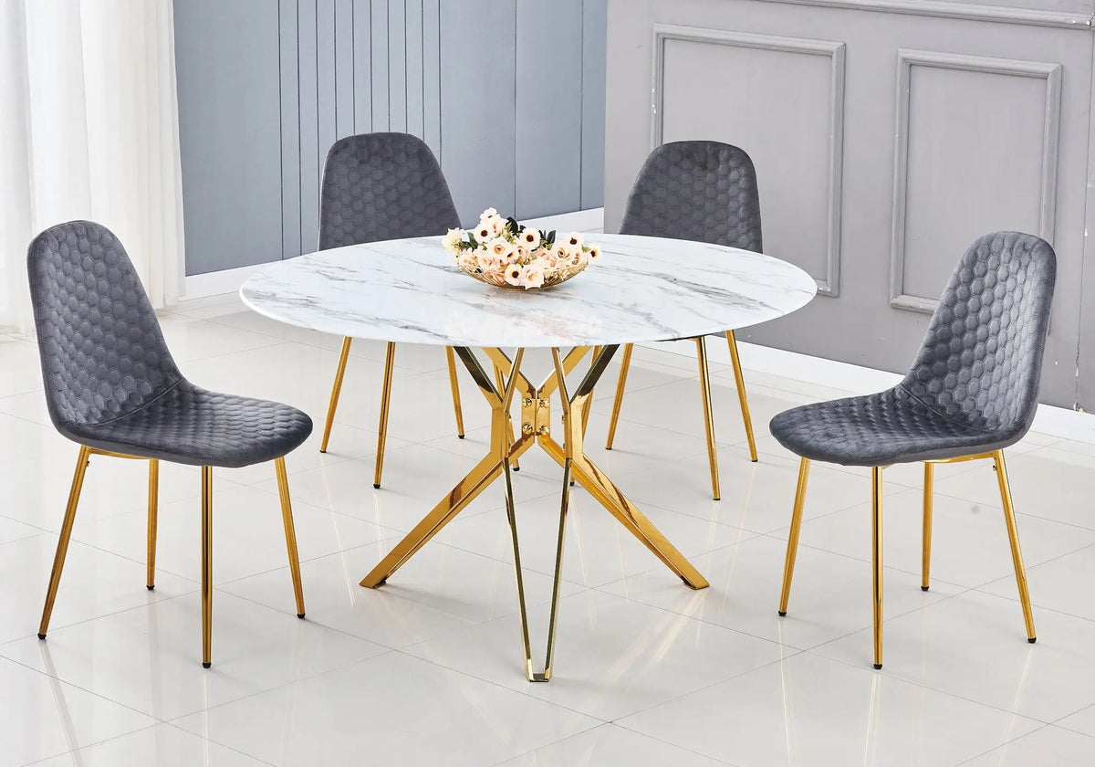 Lot de 6 chaises scandinaves en anthracite | Sixo