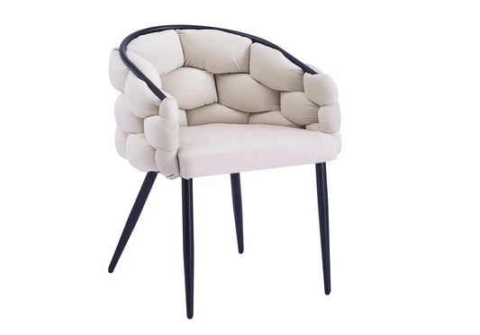 Lot de 2 fauteuils de table beige | Stratos
